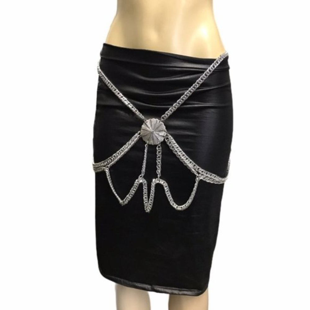 Hand crafted Silver Metal Multi Wear Body Chain - Picture 3 of 10